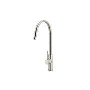 Round Piccola Pull Out Kitchen Mixer Tap - Brushed Nickel gallery detail image