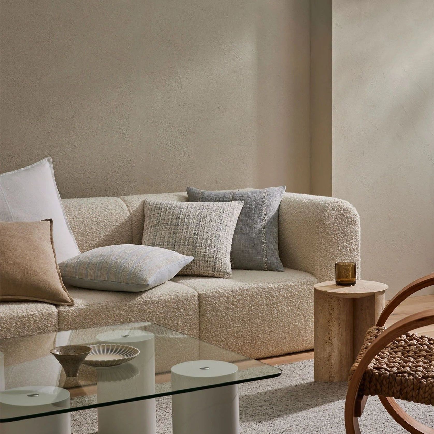 Weave Home Tripoli Cushion - Pearl | 50 x 50cm gallery detail image