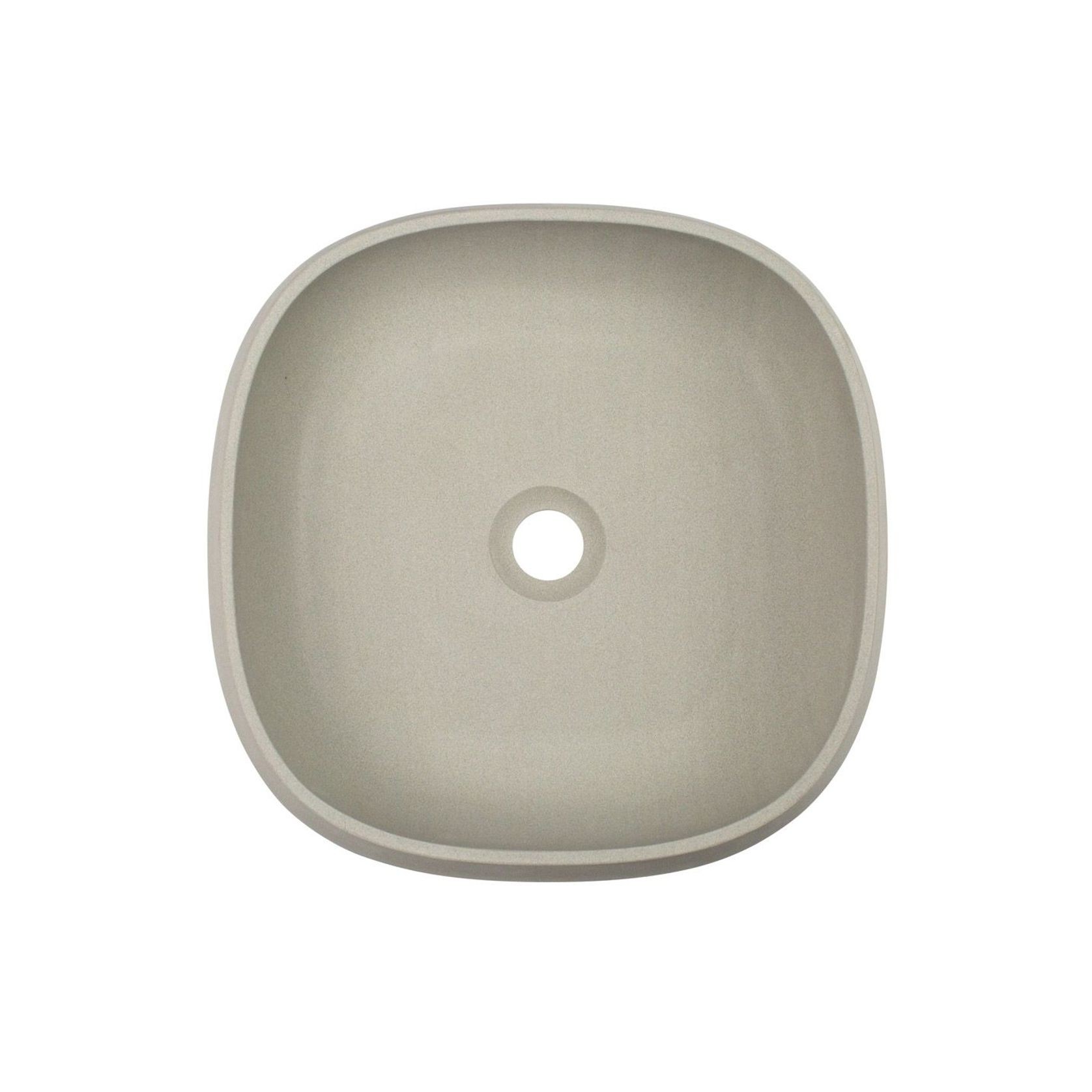 Solid Limestone Square Basin - Matte Stone Finish - Above Counter Top - 440 x 440mm gallery detail image