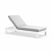 Monaco Sun Lounger with Sunbrella Cushion | White gallery detail image