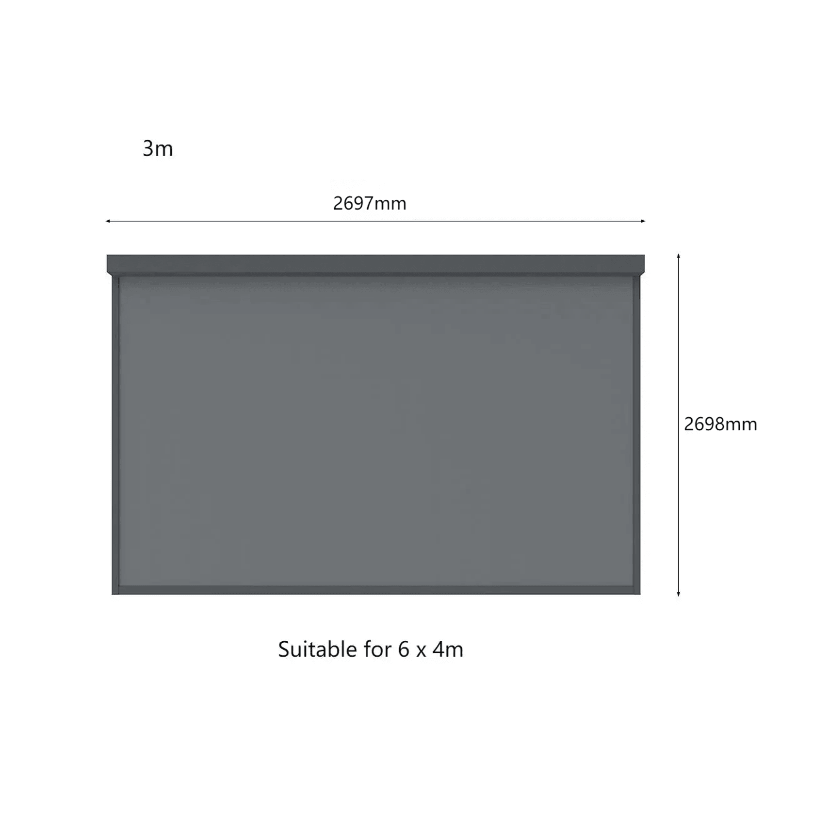 Motorised Blind For Caribbean Wall Mounted Pergola gallery detail image