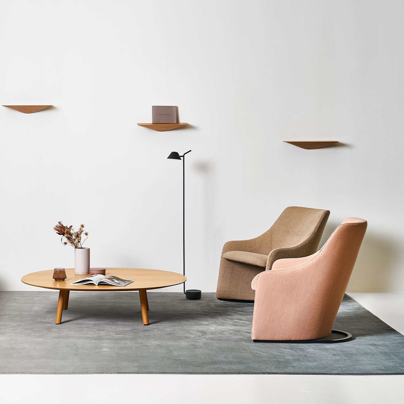 Nagi Low Fixed Armchair - Smooth Upholstery gallery detail image