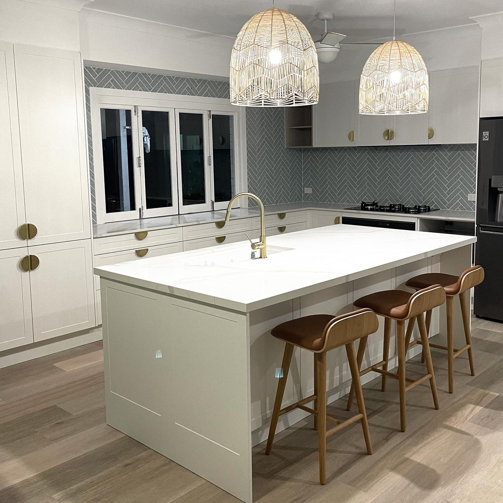 Natural Rattan Lace Pendant Light - Amalfi - 2 Sizes gallery detail image