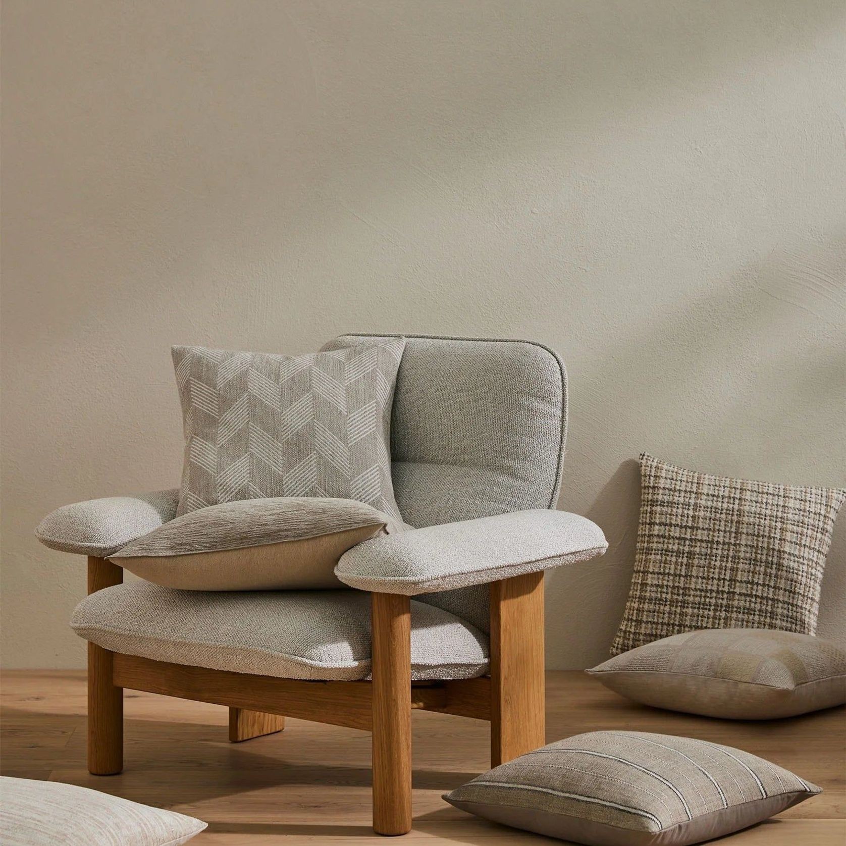 Weave Home Dania Cushion - Oyster | 50 x 50cm gallery detail image