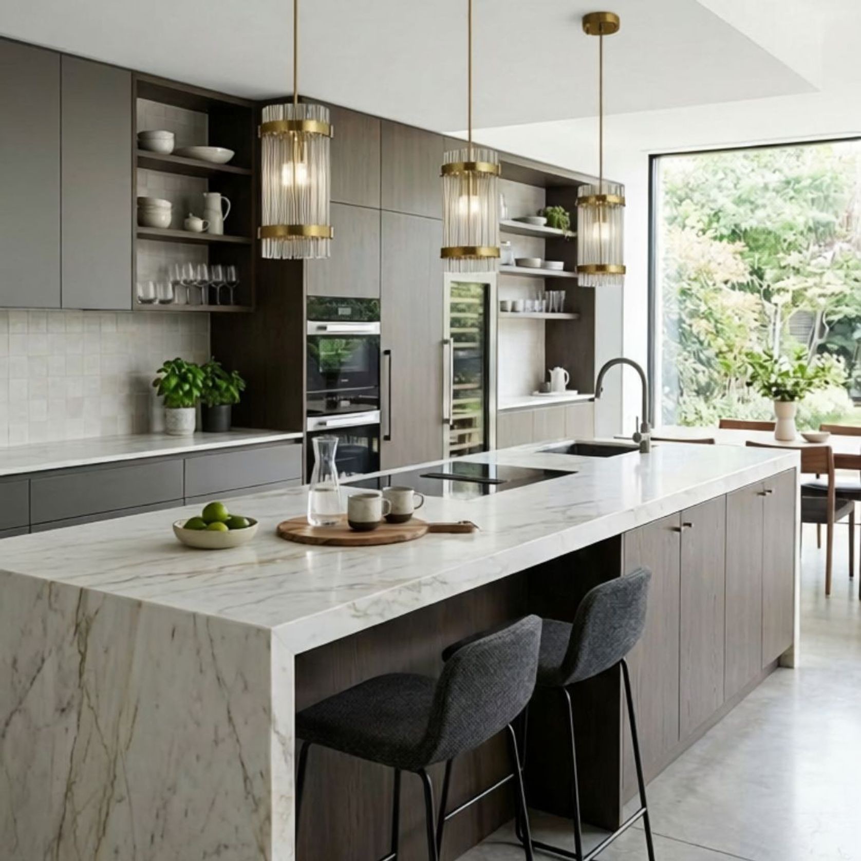 Harlow Collection - Pendant - Satin Brass - W:15cm gallery detail image