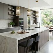 Harlow Collection - Pendant - Satin Brass - W:15cm gallery detail image