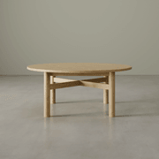 Nordica Coffee Table - Round Solid Oak 96 diam gallery detail image