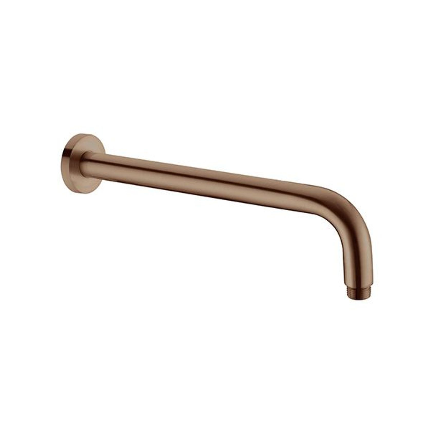 Round Shower Arm 330mm Length Brushed Bronze gallery detail image