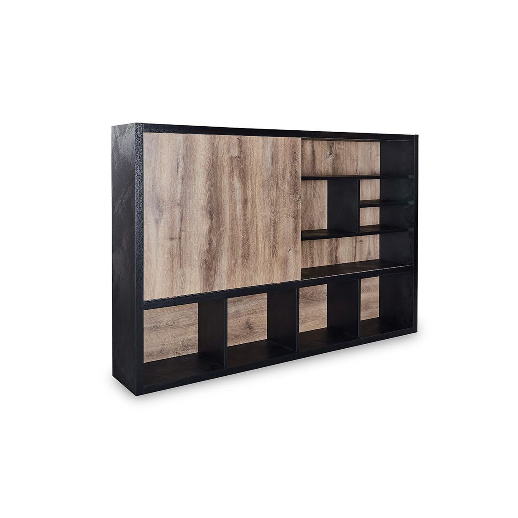 DAXTON Display Unit 2.4M - Warm Oak & Black gallery detail image