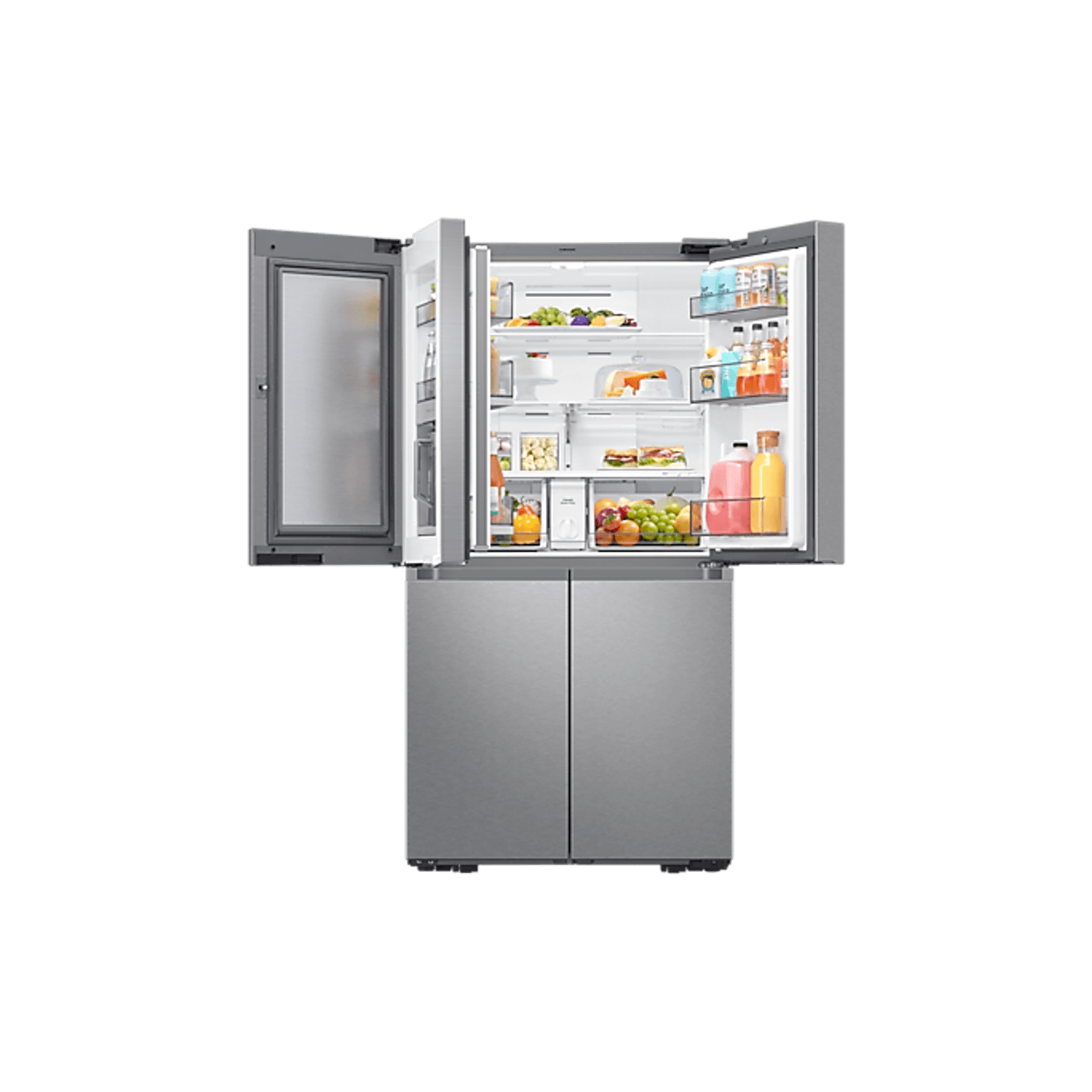 648L Beverage Showcase French Door Fridge Matte Silver gallery detail image