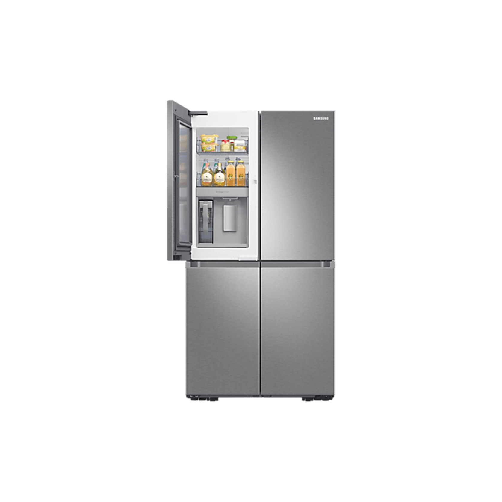 648L Beverage Showcase French Door Fridge Matte Silver gallery detail image
