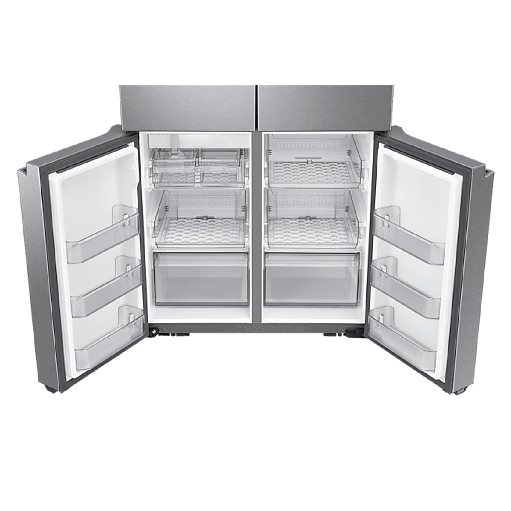 648L Beverage Showcase French Door Fridge Matte Silver gallery detail image