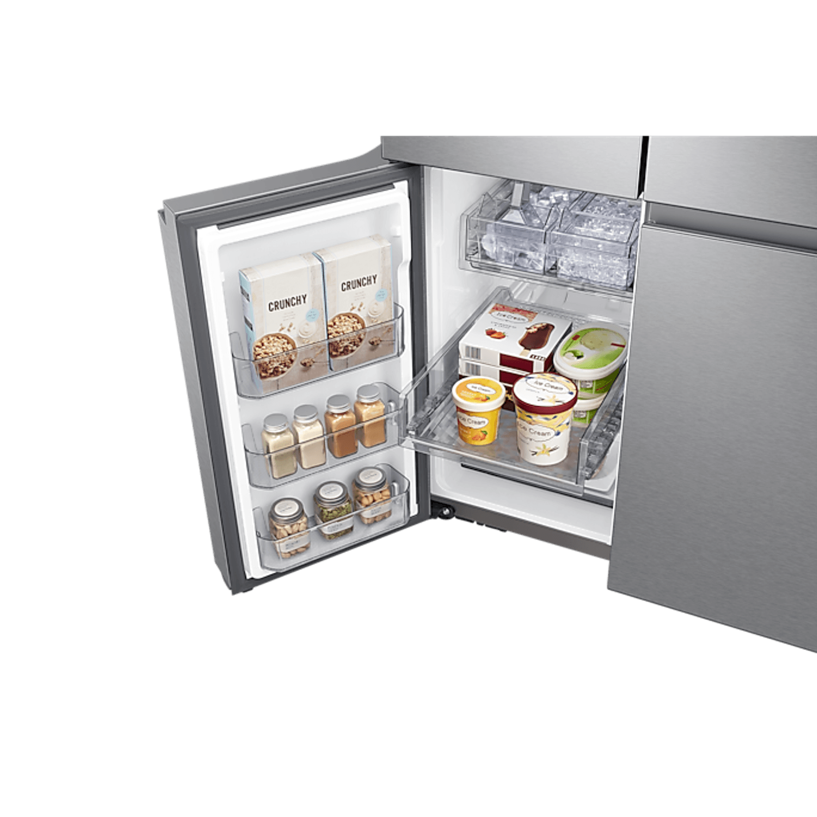 648L Beverage Showcase French Door Fridge Matte Silver gallery detail image