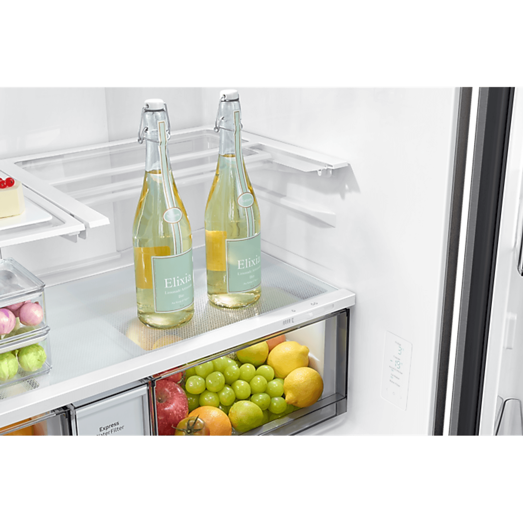 648L Beverage Showcase French Door Fridge Matte Silver gallery detail image