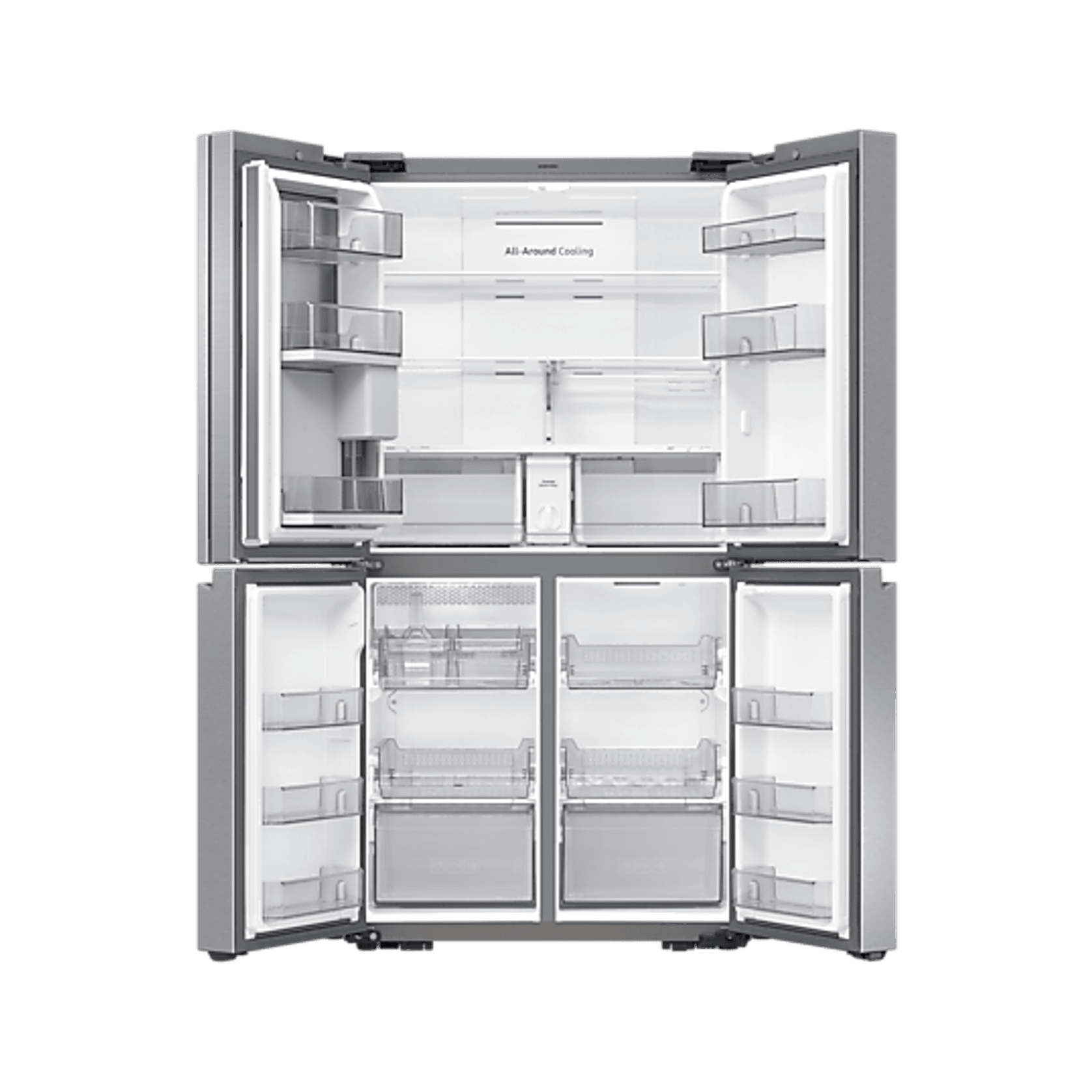 648L Beverage Showcase French Door Fridge Matte Silver gallery detail image