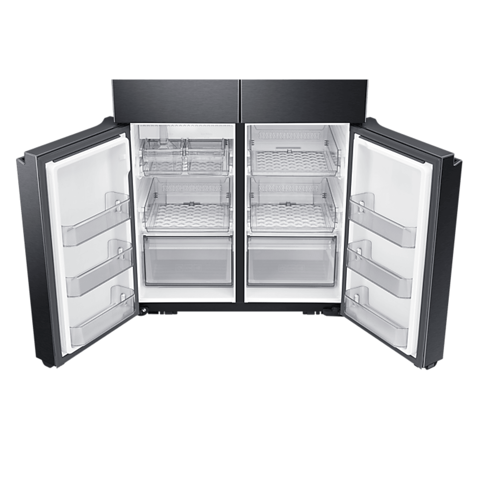 648L Beverage Showcase French Door Fridge Matte Black gallery detail image