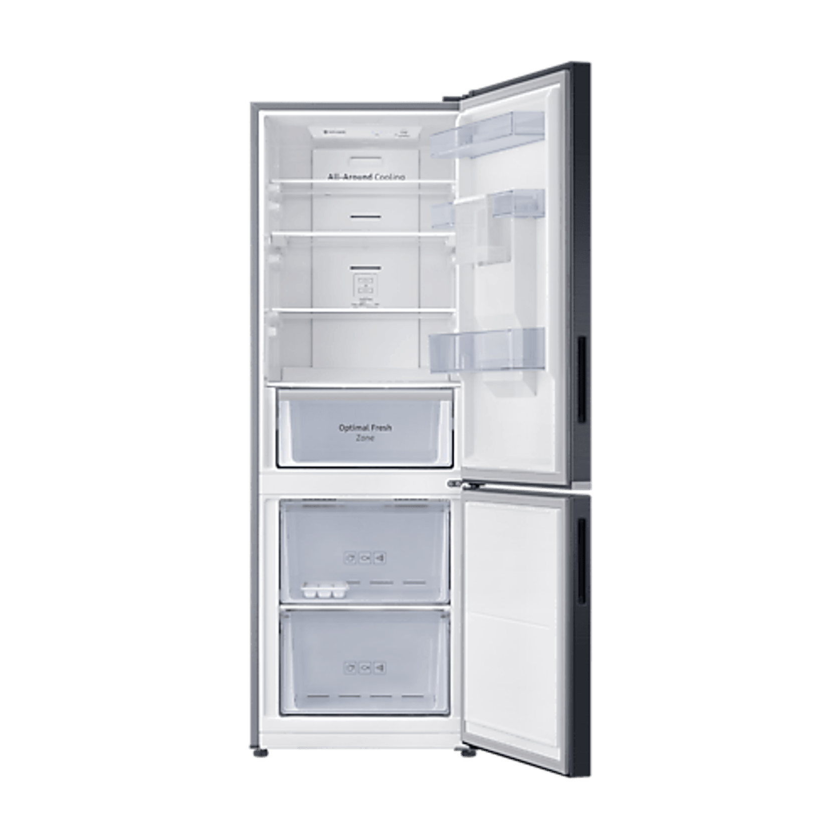 307L Bottom Mount Fridge All Around Cooling Matte Black gallery detail image