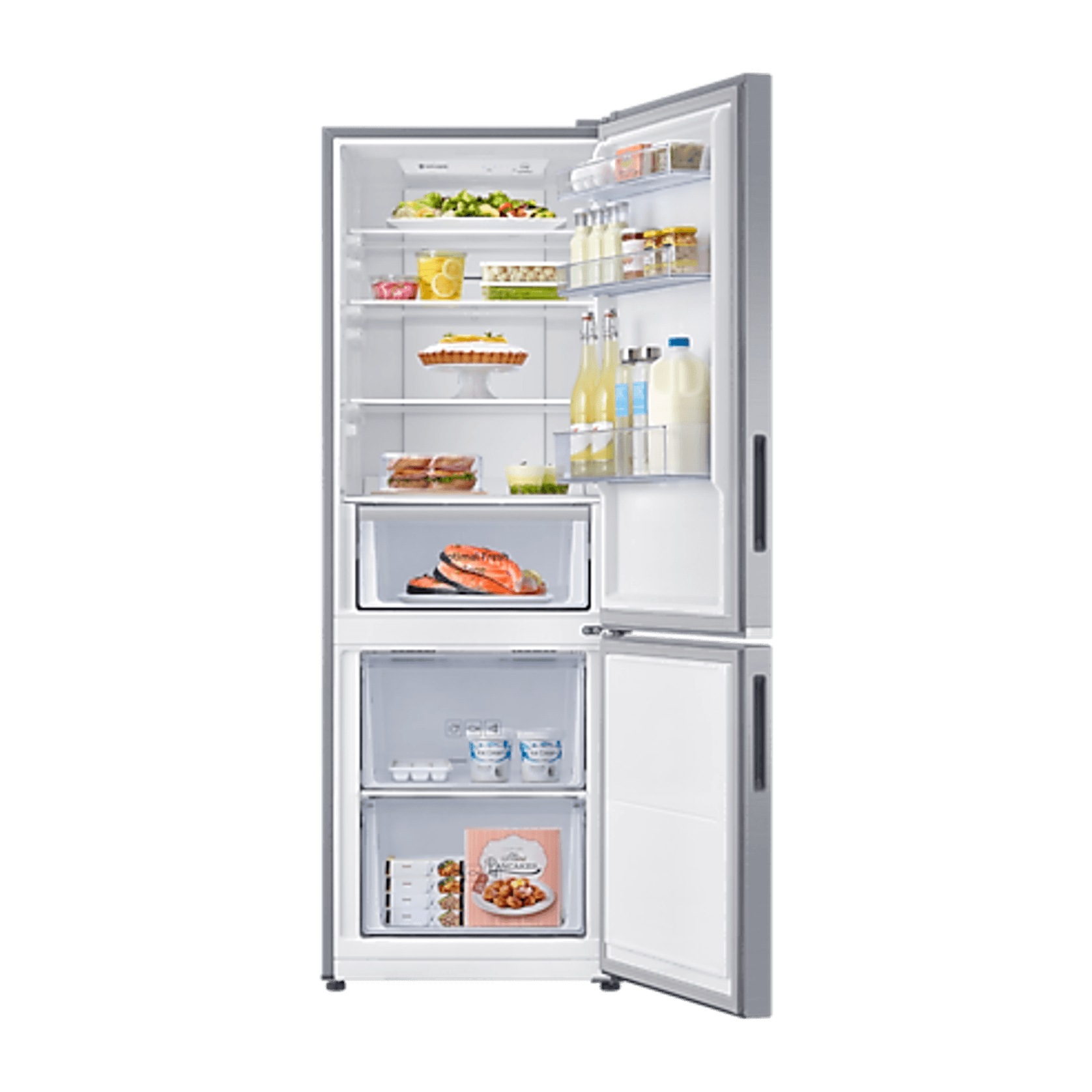 310L Bottom Mount Fridge All Around Cooling Snow White gallery detail image