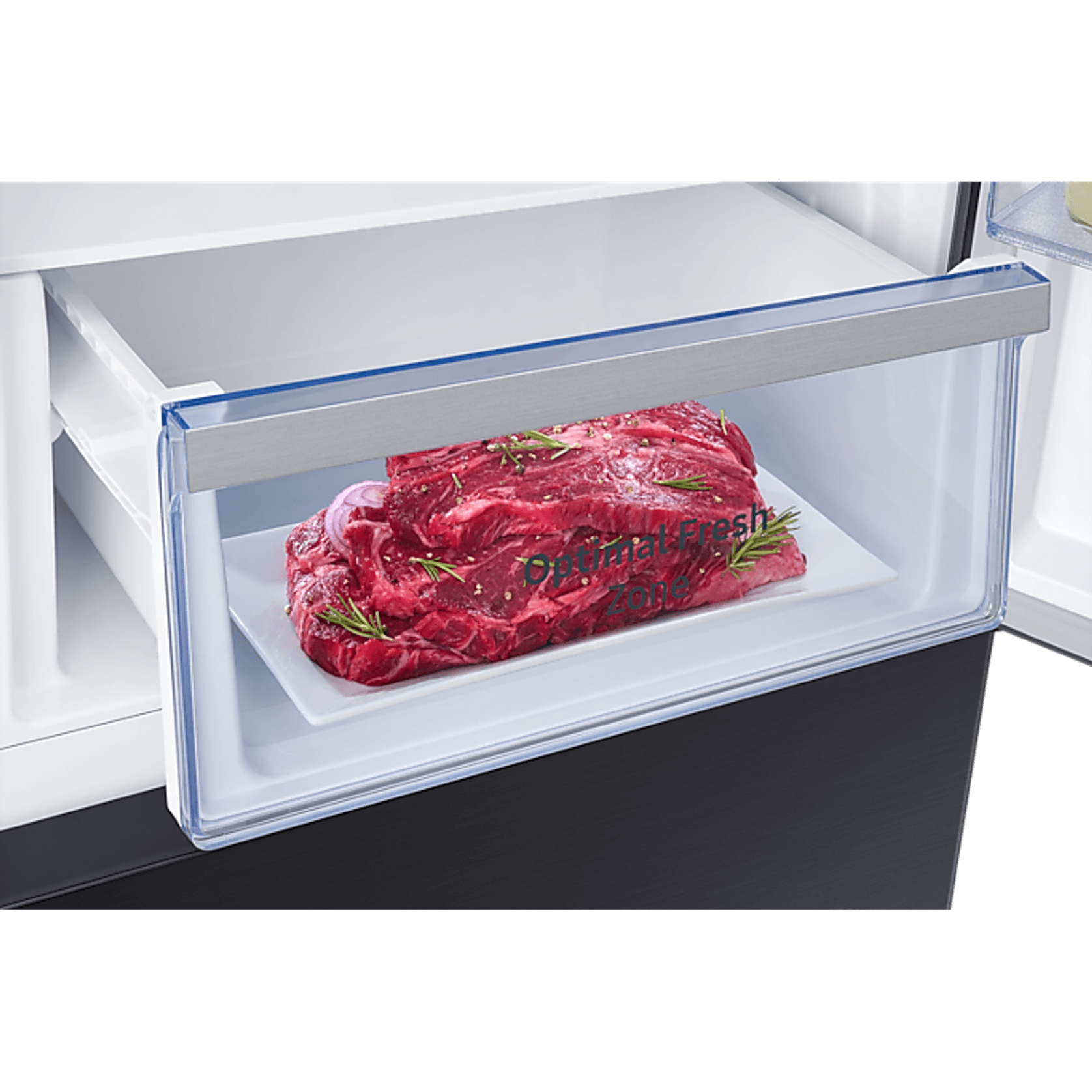 310L Bottom Mount Fridge All Around Cooling Matte Black gallery detail image