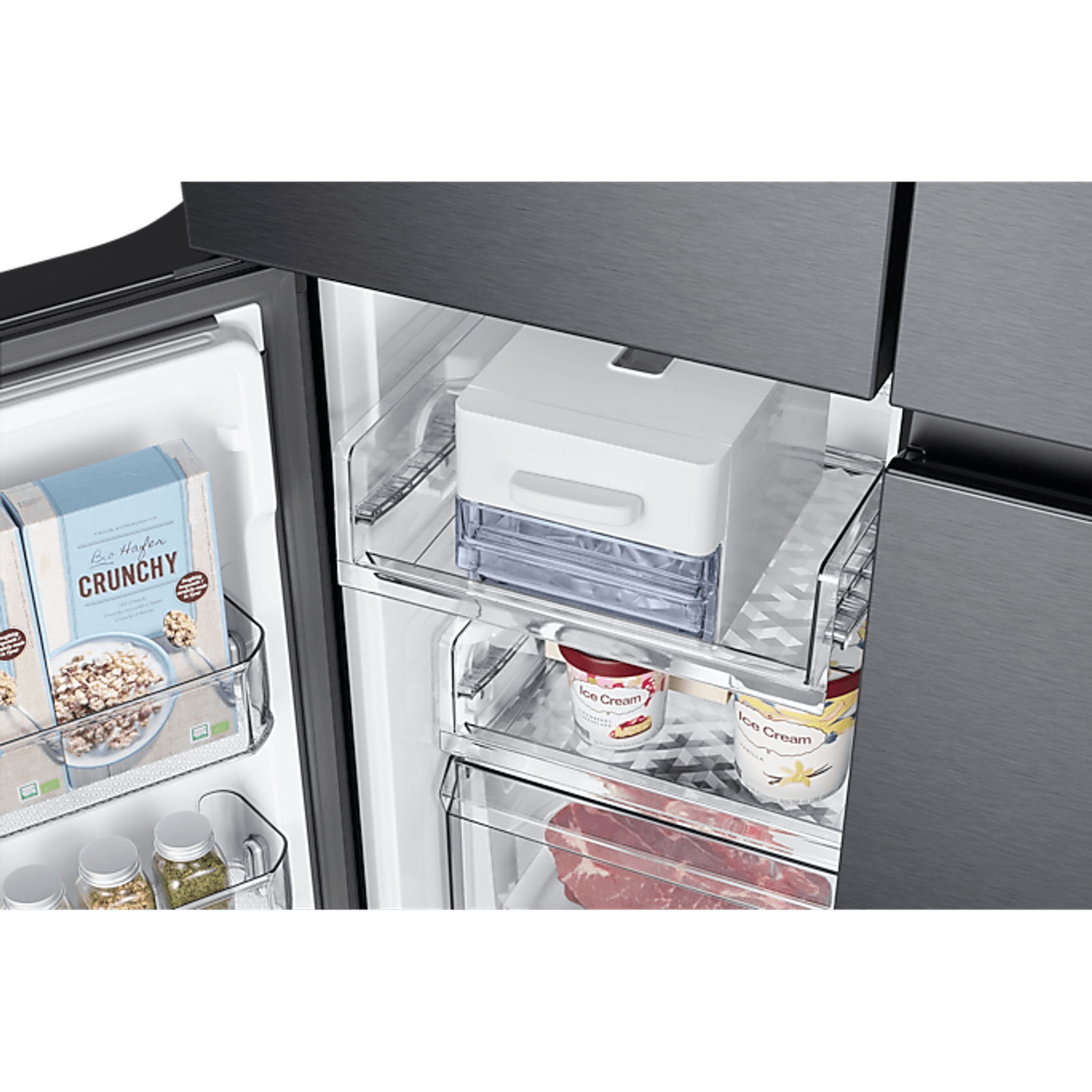 649L French Door Fridge Matte Black gallery detail image