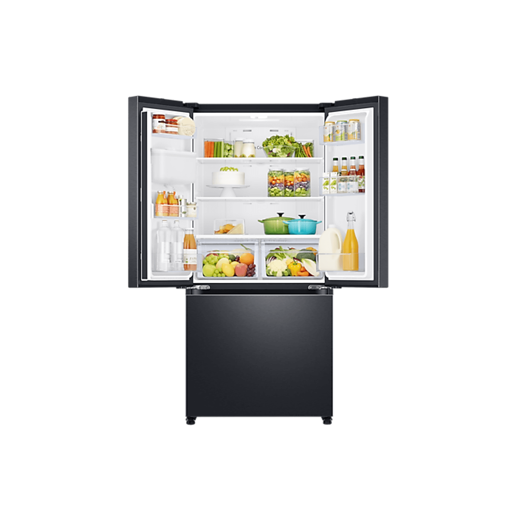 495L French Door Refrigerator Matte Black gallery detail image
