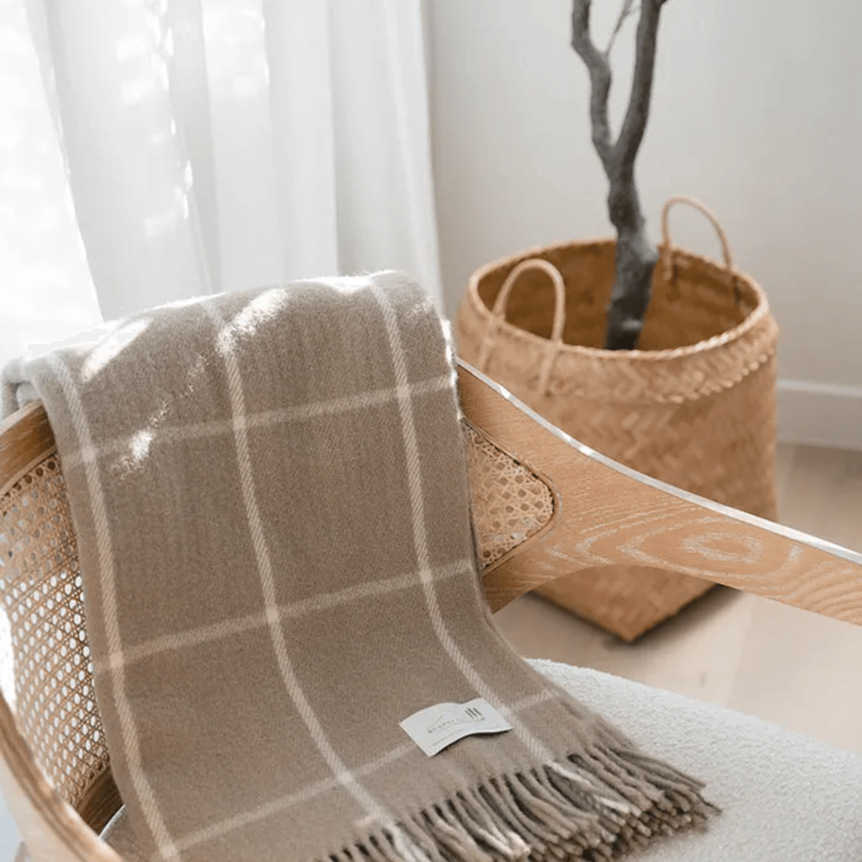 Ruanui Station Lambswool Throw -  Totara's Tussock gallery detail image