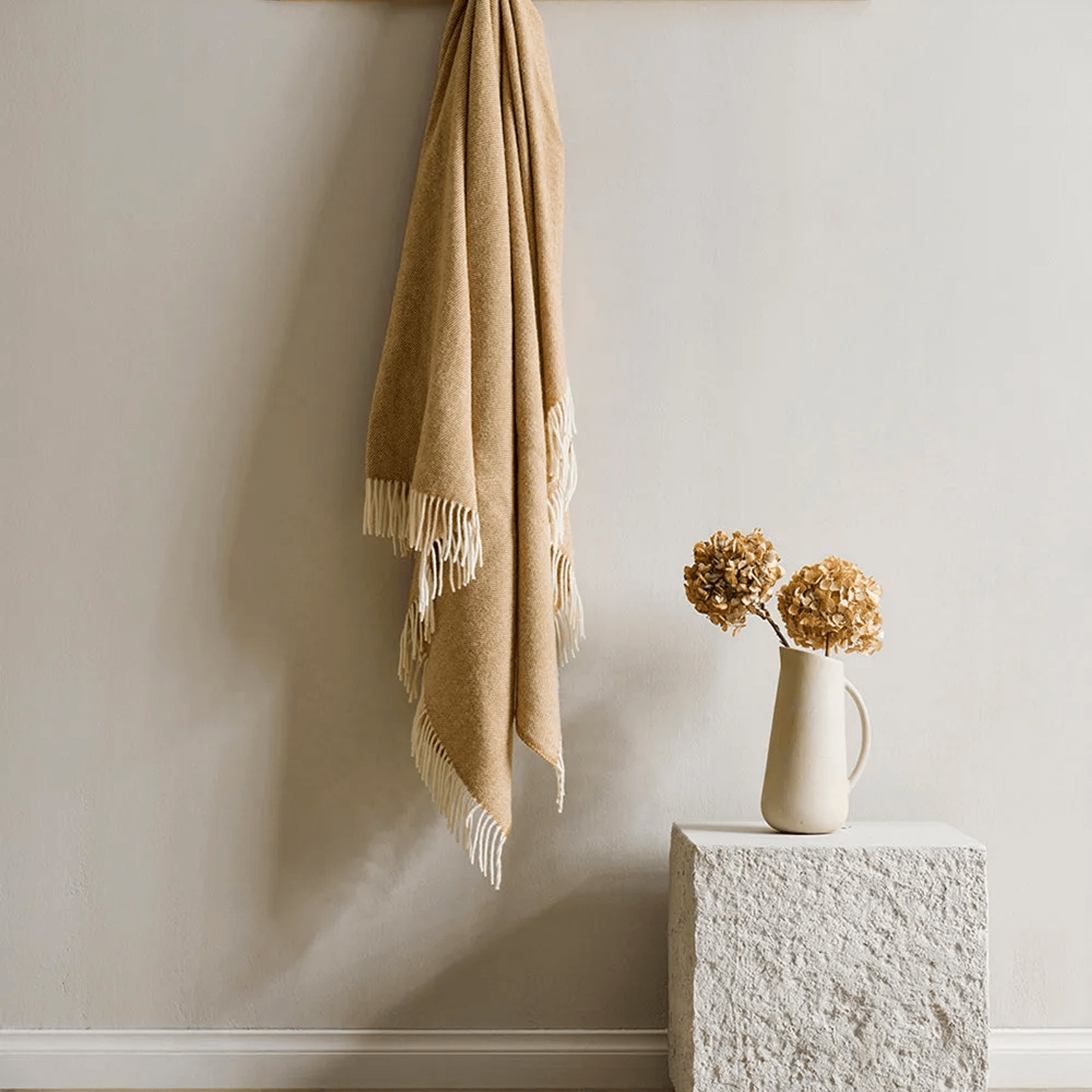 Baya Martinborough Throw - Ochre | Pure NZ Wool gallery detail image