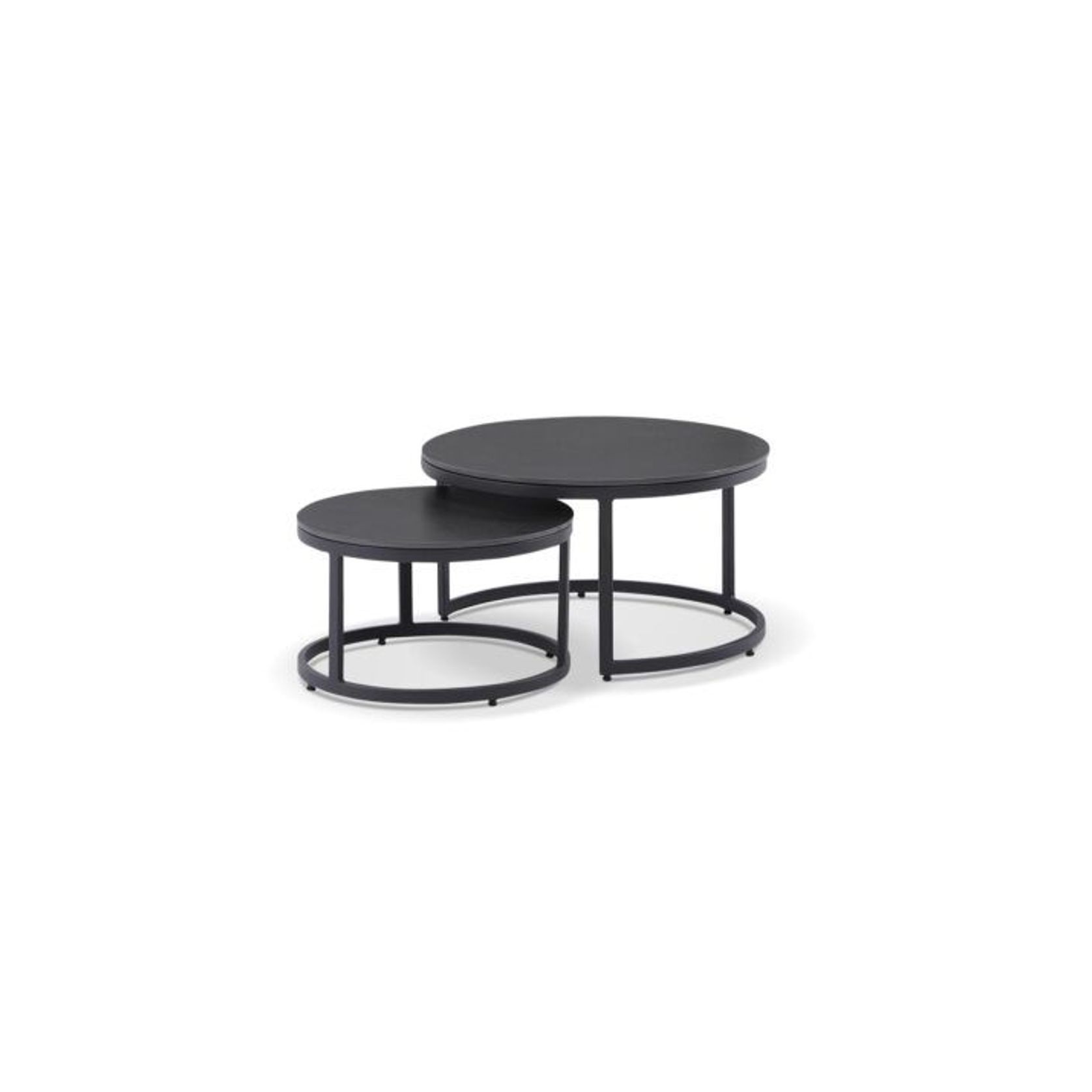 Oasis Round Coffee Table Set - Charcoal gallery detail image