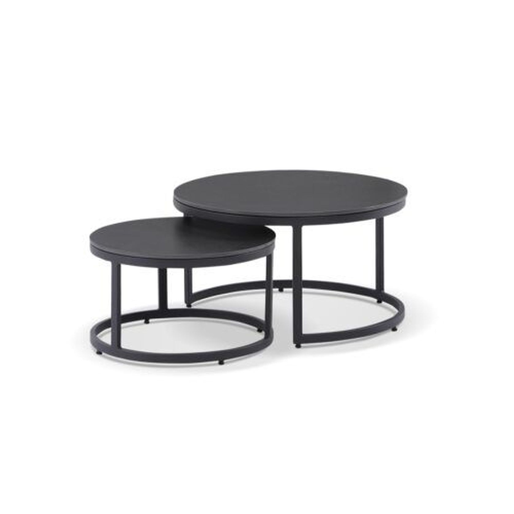 Oasis Round Coffee Table Set - Charcoal gallery detail image