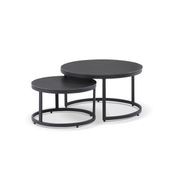 Oasis Round Coffee Table Set - Charcoal gallery detail image