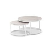Oasis Round Coffee Table Set - White gallery detail image