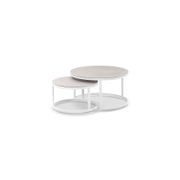 Oasis Round Coffee Table Set - White gallery detail image
