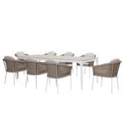 Ohope 9pc Aluminium and Rattan Outdoor Dining Set gallery detail image