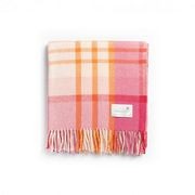 Ruanui Station Lambswool Throw - Okahu Orange Check gallery detail image