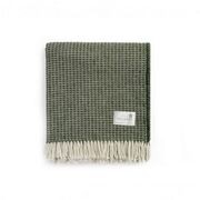 Ruanui Station Lambswool Waffle Throw - Omarae Olive gallery detail image
