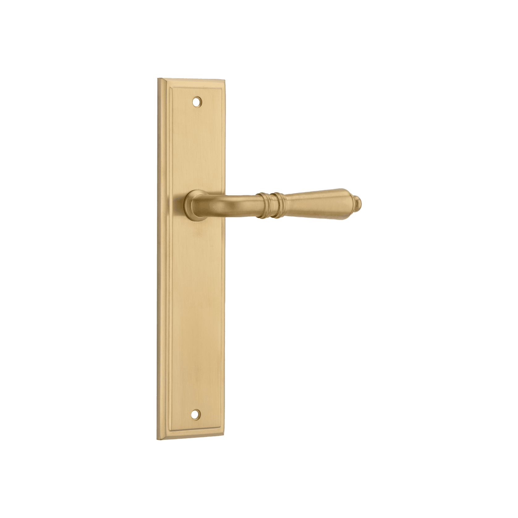 Sarlat Lever - Stepped Backplate | Brushed Gold PVD gallery detail image