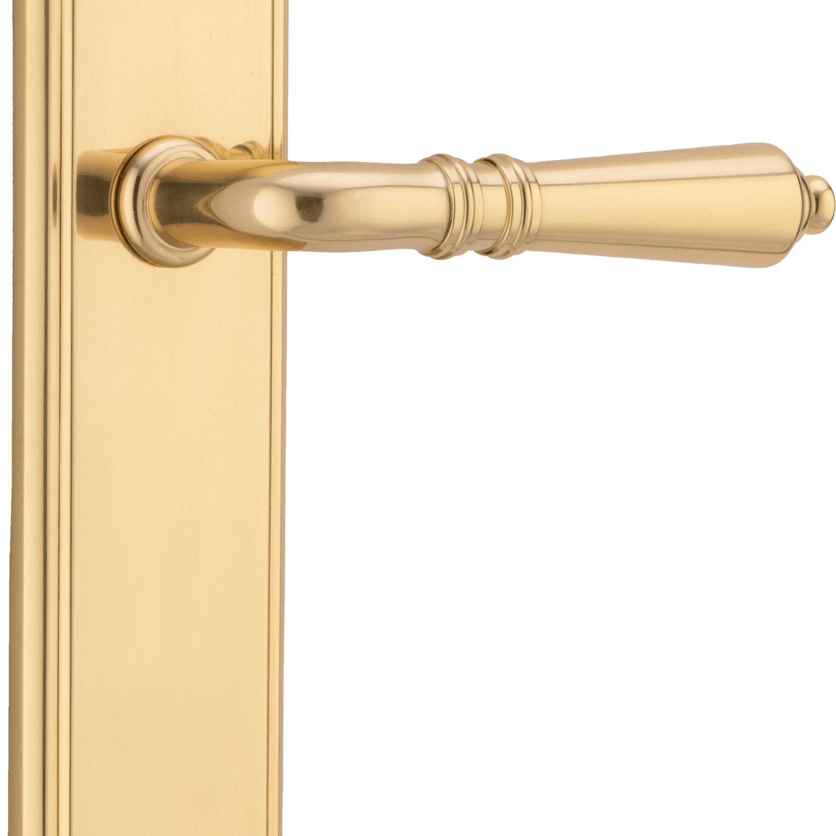 Sarlat Lever - Stepped Backplate | Polished Brass gallery detail image