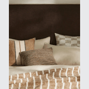 Weave Home Ottavio Cushion - Cocoa | Textured Stripe gallery detail image