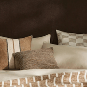 Weave Home Ottavio Cushion - Cocoa | Textured Stripe gallery detail image