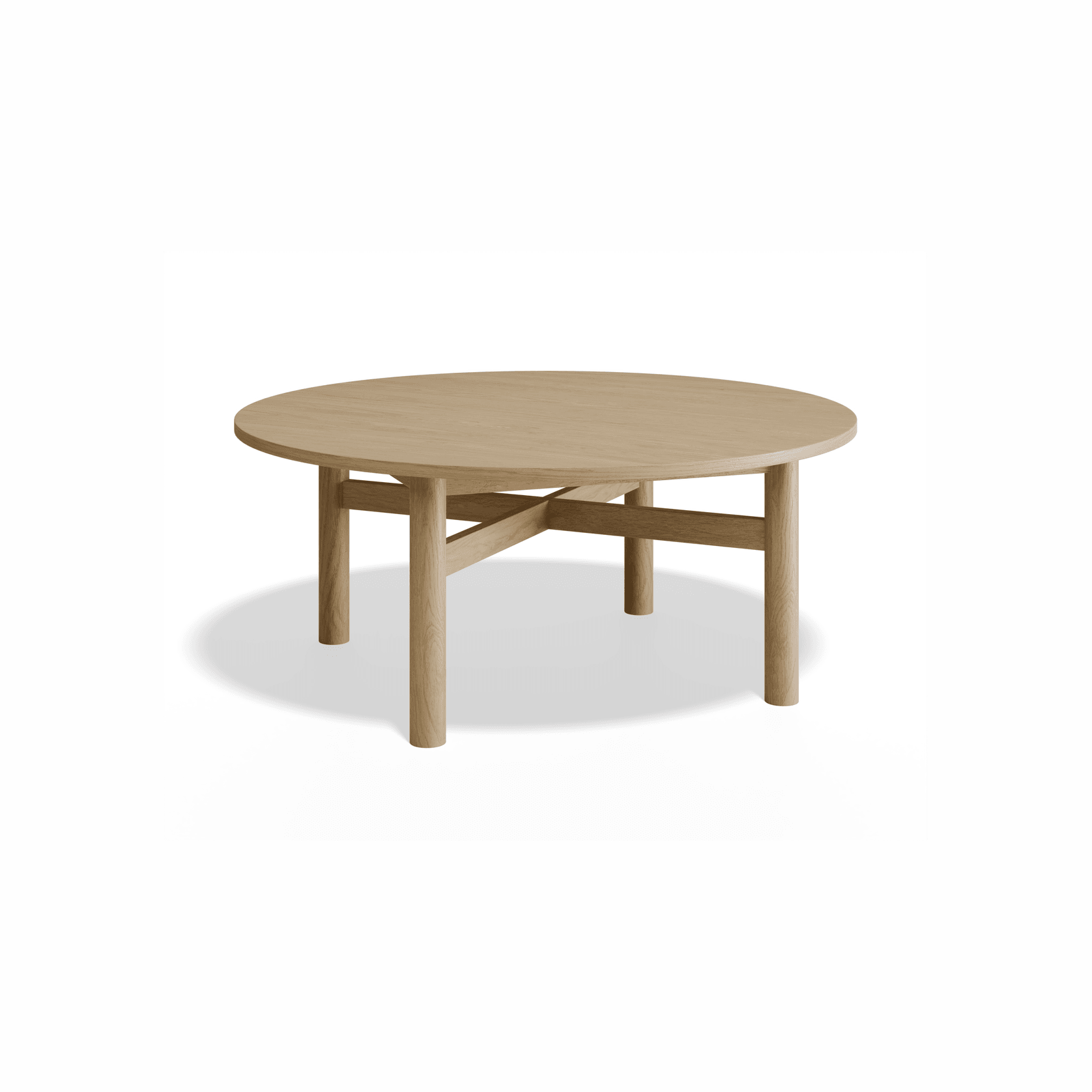 Nordica Coffee Table - Round Solid Oak 96 diam gallery detail image