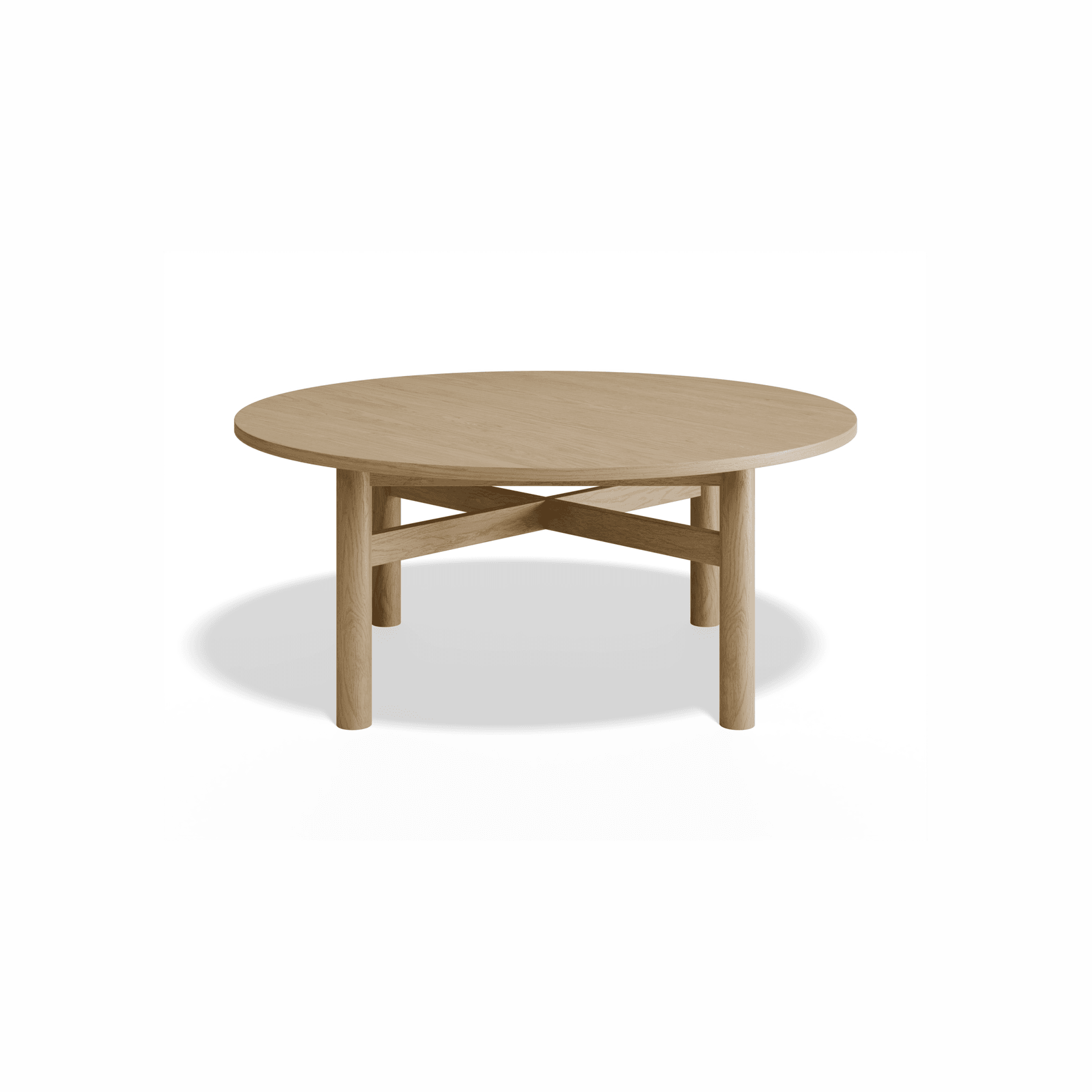 Nordica Coffee Table - Round Solid Oak 96 diam gallery detail image
