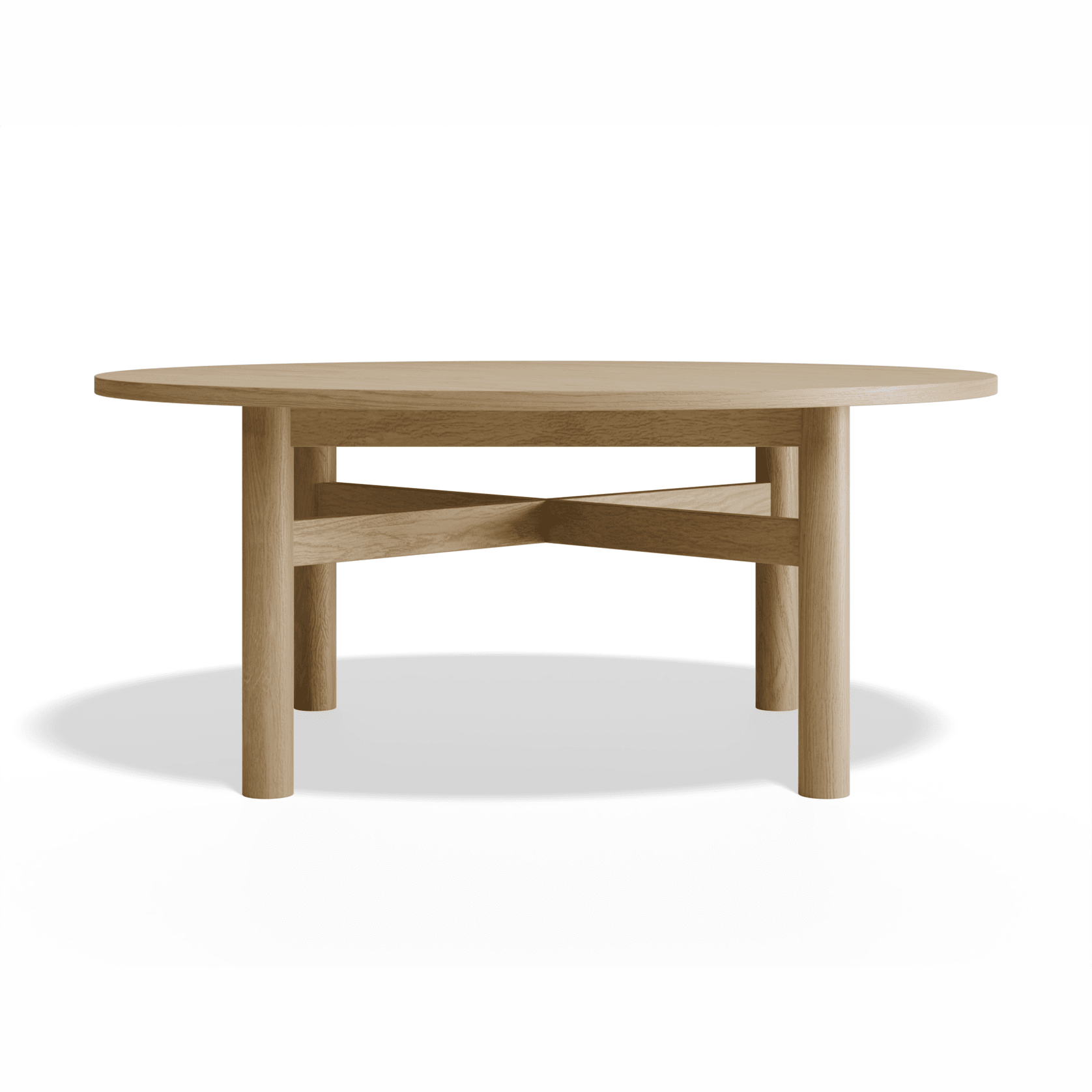 Nordica Coffee Table - Round Solid Oak 96 diam gallery detail image