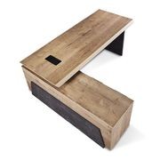 HAMLIN Executive Office Desk with Left Return 2.2M - Tobacco gallery detail image