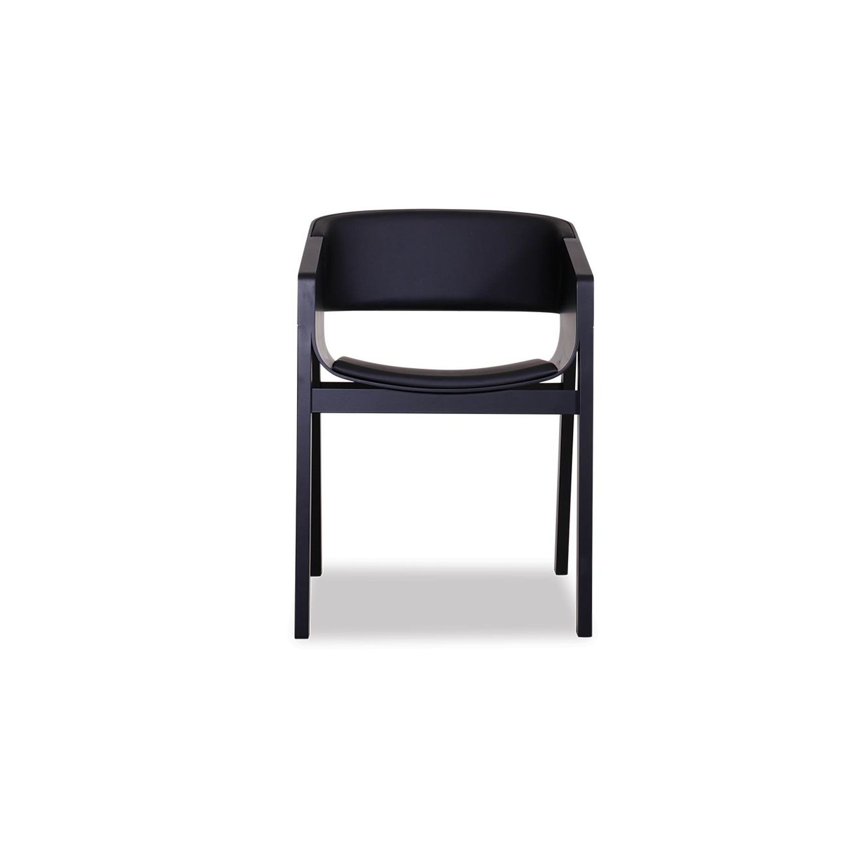 Merano Armchair - Black Stained - Black Pad - by TON gallery detail image