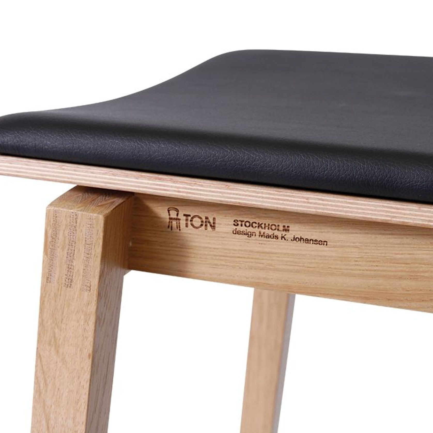 Stockholm Kitchen Stool - Natural Oak  - by TON gallery detail image