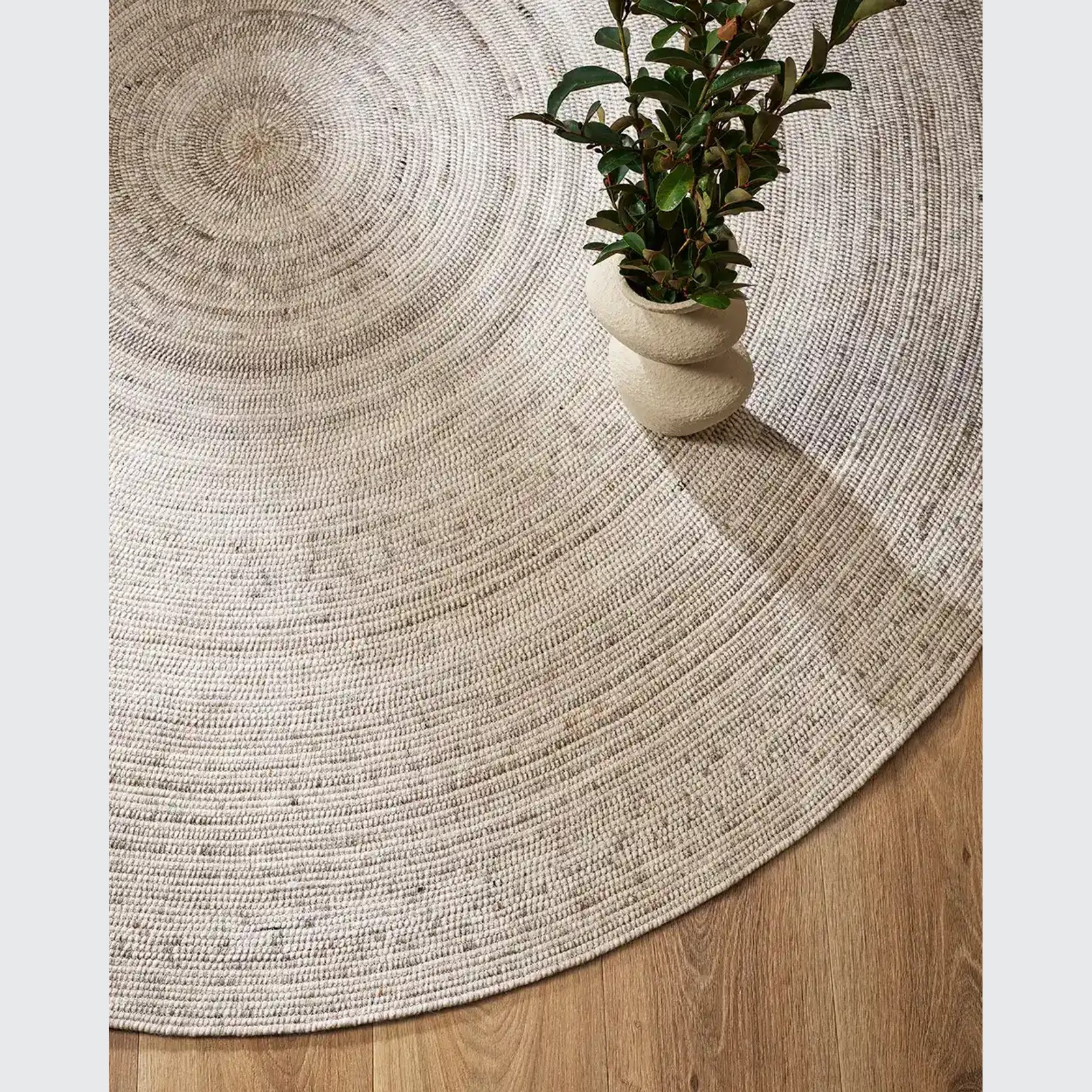 Baya Palm Cove Round Rug - Sand | Indoor or Outdoor gallery detail image