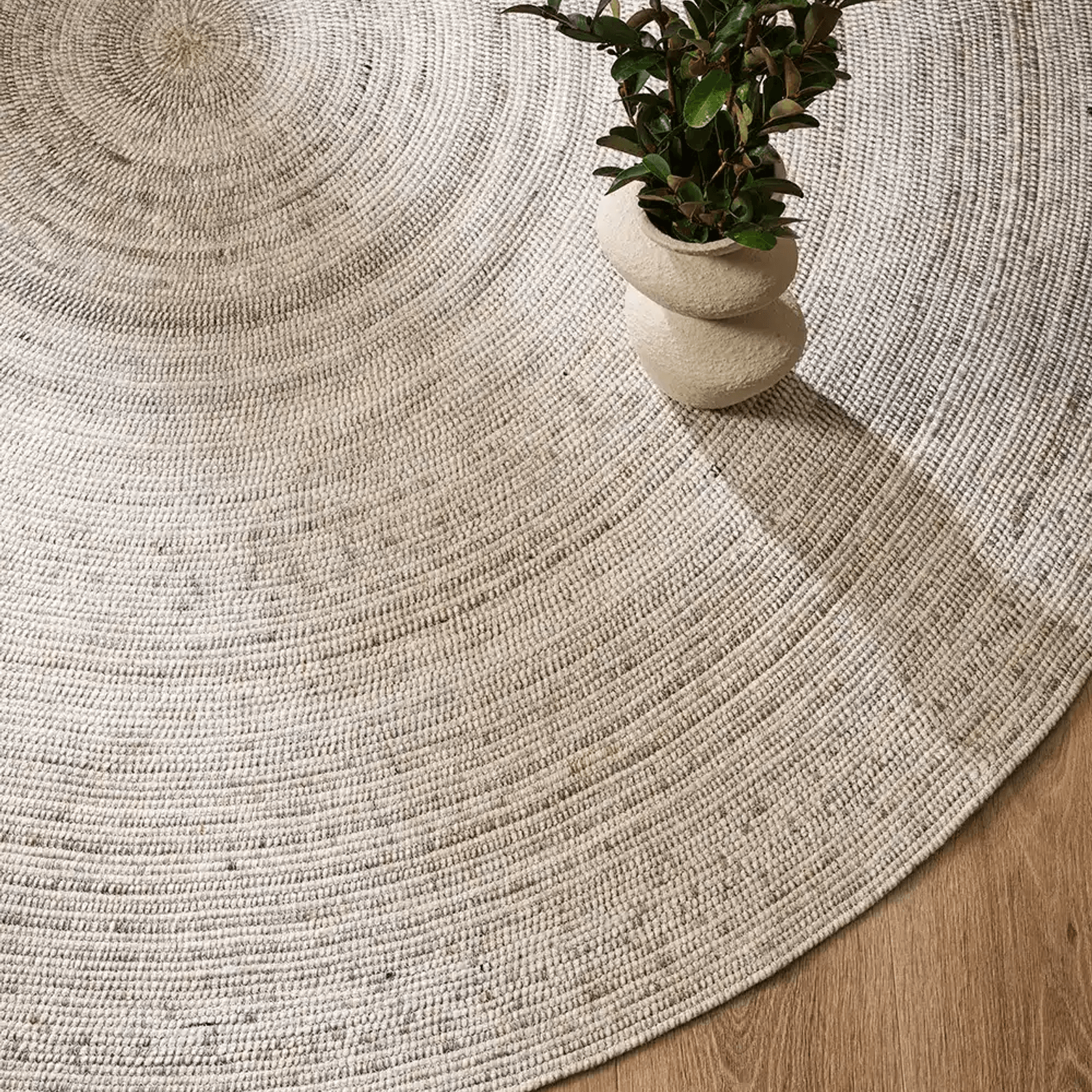 Baya Palm Cove Round Rug - Sand | Indoor or Outdoor gallery detail image