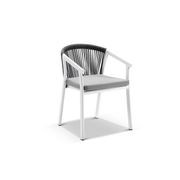 Panama Outdoor Rope Dining Chair | Frost White gallery detail image