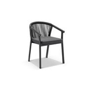 Panama Outdoor Rope Dining Chair | Slate Grey gallery detail image