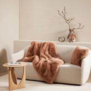 Pele Faux Fur Throw - Toasted Coconut | Baya gallery detail image